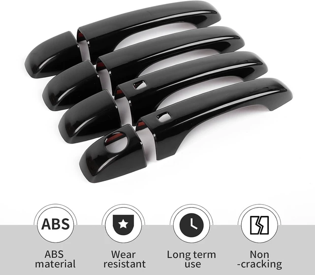 Alt view image 2 of 7 - Door Handle Covers Trim Compatible with Chrysler 300 2011-2023 for Chrysler 300 Door Handle Protector Exterior Accessories(Black)