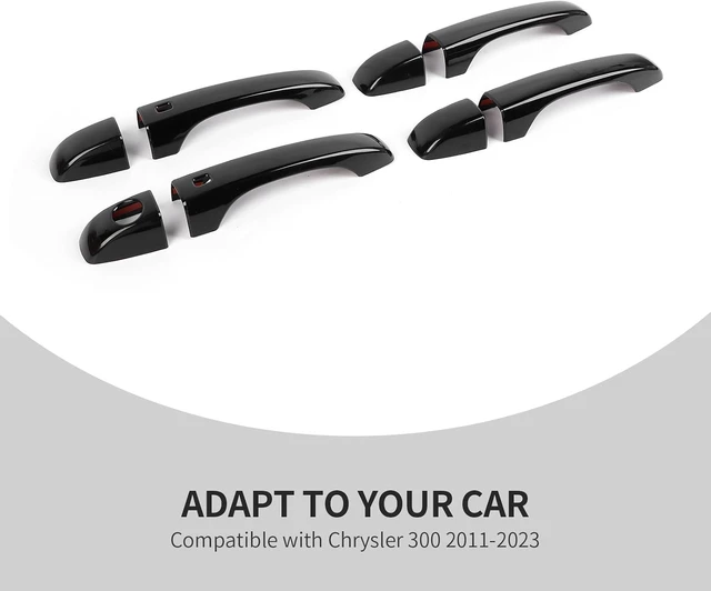 Alt view image 7 of 7 - Door Handle Covers Trim Compatible with Chrysler 300 2011-2023 for Chrysler 300 Door Handle Protector Exterior Accessories(Black)