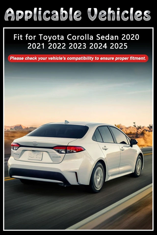 Alt view image 2 of 6 - Vent Shades Rain Guards for Toyota Corolla Sedan 2020 2021 2022 2023 2024 2025 Accessories, for Toyota Corolla Sedan Window Deflectors Window Visors