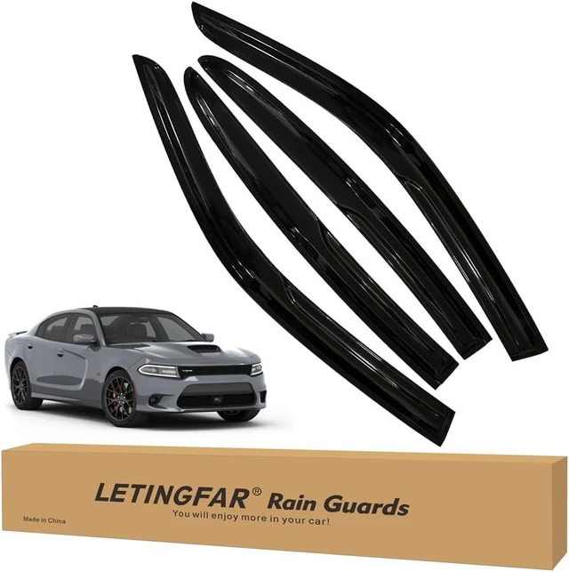 Main image of Tape-on Rain Guards for 2011-2023 Dodge Charger AccessoriesSide Vent Visors Shades Window Deflectors for Dodge Charger