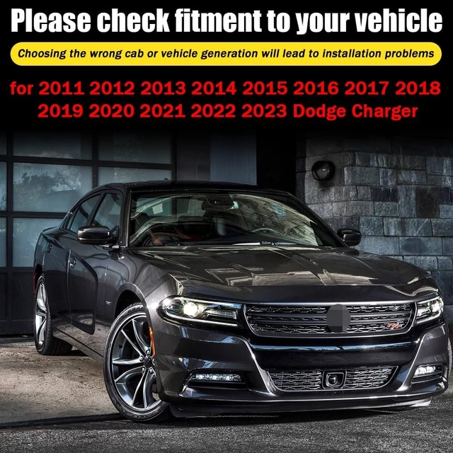 Alt view image 6 of 6 - Tape-on Rain Guards for 2011-2023 Dodge Charger AccessoriesSide Vent Visors Shades Window Deflectors for Dodge Charger