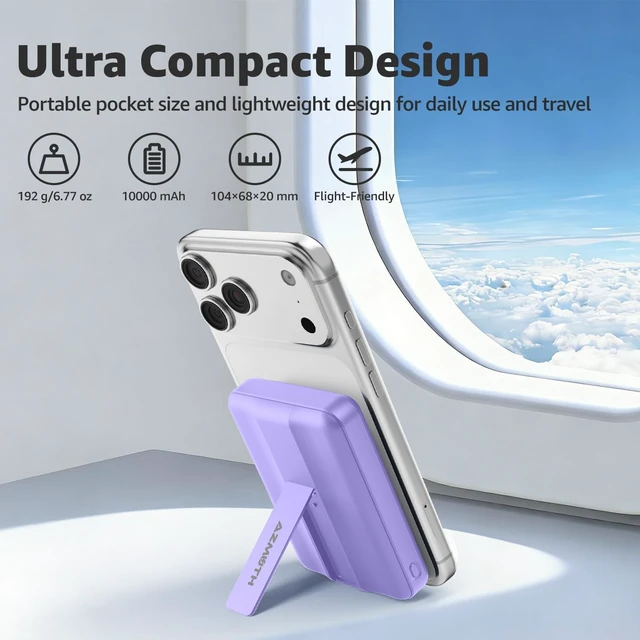 Alt view image 5 of 7 - for MagSafe Portable Charger, 10000mAh Magnetic Power Bank 20W PD
