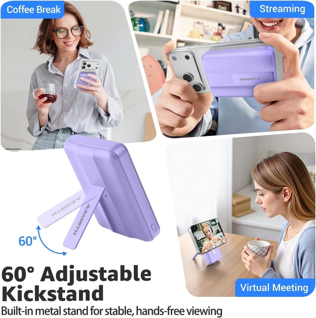 Alt view image 6 of 7 - for MagSafe Portable Charger, 10000mAh Magnetic Power Bank 20W PD