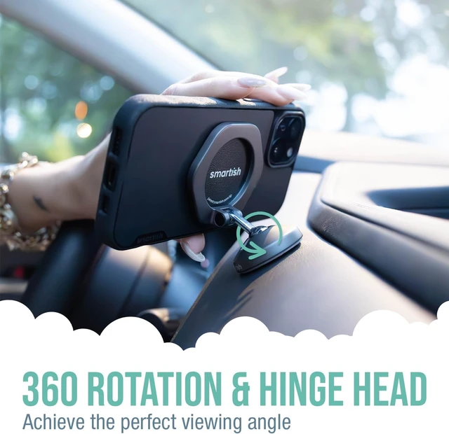 Alt view image 3 of 7 - MagSafe Car Phone Holder, Mountaineer Car Mount, Magnetic, Black