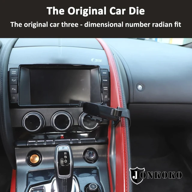 Alt view image 3 of 7 - Car Central Control Armrest Car Phone Mount for Jaguar F-Type 2013-2024 Auto Mobile Phone Holder Accessories (Style A)