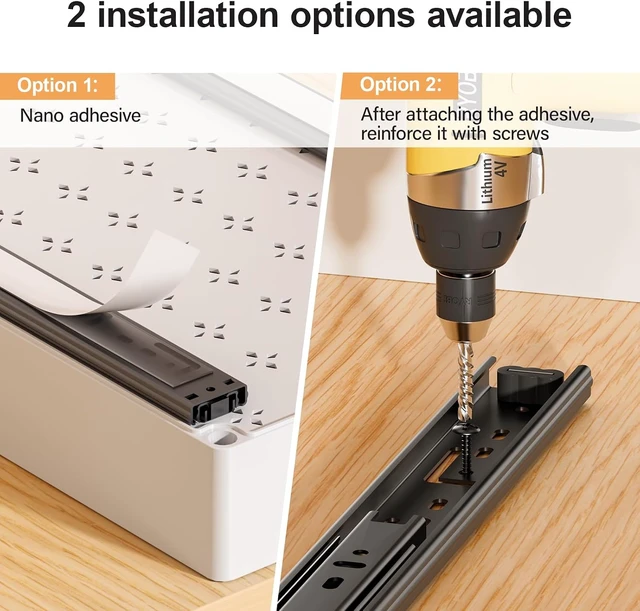 Alt view image 4 of 7 - 3 Pack Pull Out Cabinet Organizer, 15.7"Deep Pull Out Drawers for Cabinets, Slide Out Drawers for Kitchen Cabinets, Bathroom Cabinet Organizer, Pantry (White)