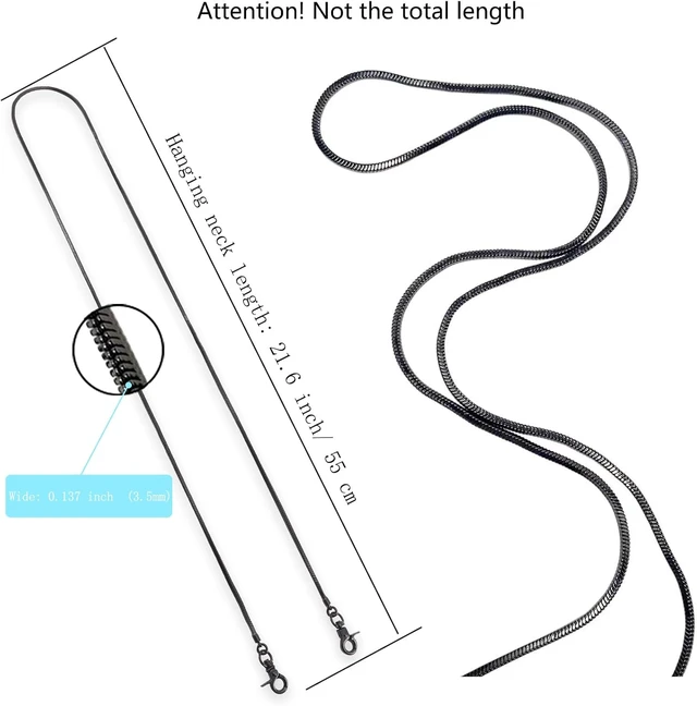 Alt view image 5 of 6 - Snake Chain Phone Strap Universal phone lanyard phone strap connector (Snake-ChainBlack color G2)