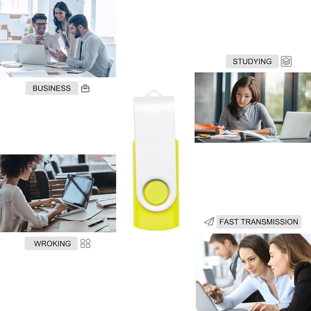 Alt view image 7 of 7 - 10 Pack 1GB USB Flash Drives in 5 Random Colors USB 2.0 Lot Bulk Memory Sticks (10 Pack, 1GB)