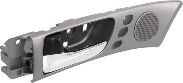 Alt view image 3 of 7 - Interior Front Door Handle Compatible with Lexus ES300 2002-2003 / ES330 2004-2006 LH Chrome Lever+Gray Housing with Memory Adjust System