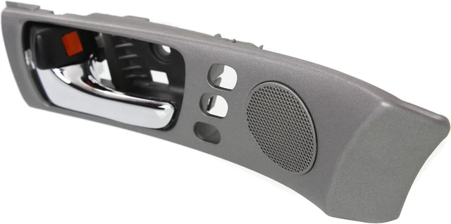 Alt view image 2 of 7 - Interior Front Door Handle Compatible with Lexus ES300 2002-2003 / ES330 2004-2006 LH Chrome Lever+Gray Housing with Memory Adjust System