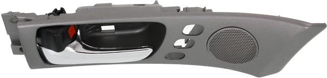 Alt view image 4 of 7 - Interior Front Door Handle Compatible with Lexus ES300 2002-2003 / ES330 2004-2006 LH Chrome Lever+Gray Housing with Memory Adjust System