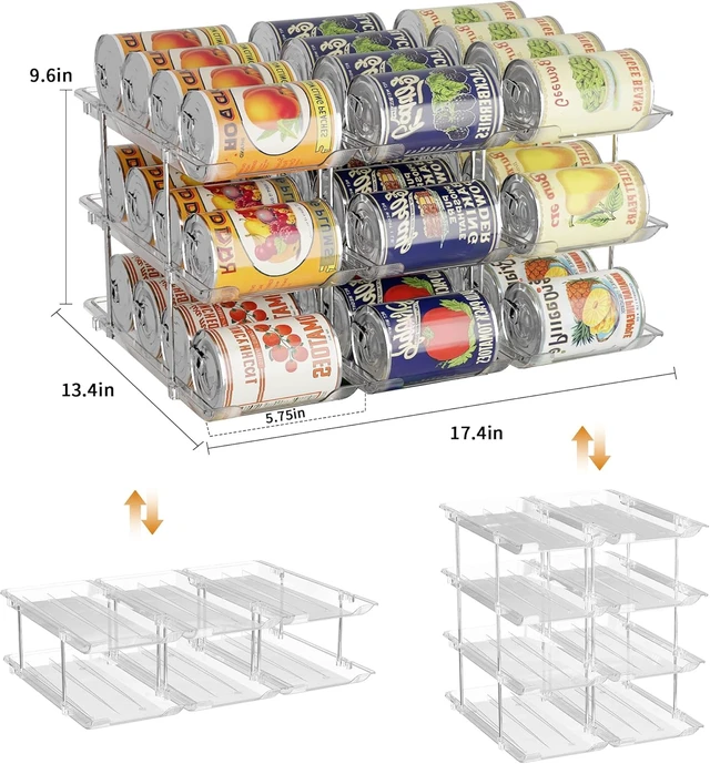 Alt view image 4 of 6 - Can Organizer for Pantry Canned Food Storage Goods Holders 3 Tier