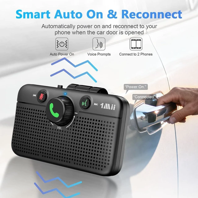 Alt view image 7 of 7 - CarEcho MK02 Bluetooth 6.0 Car Speaker, Handsfree Speakerphone Kit