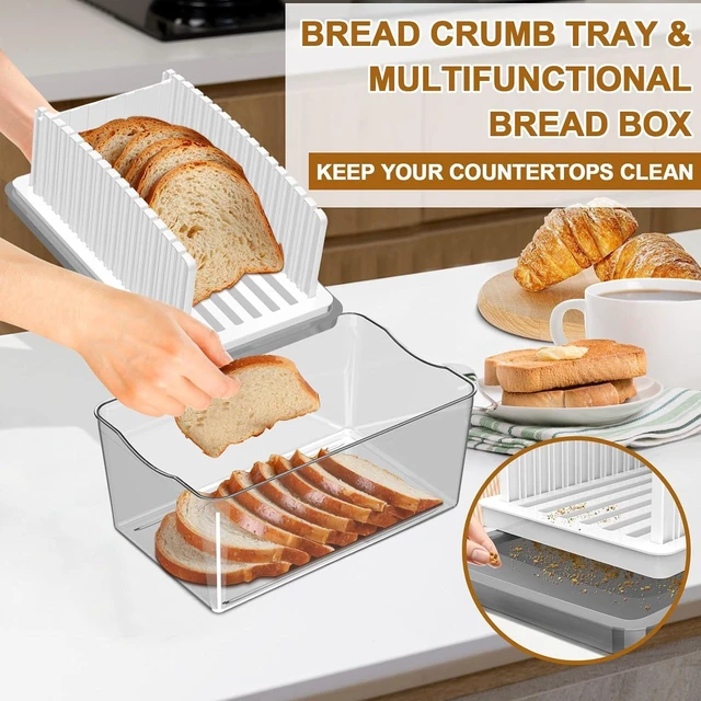 Alt view image 3 of 6 - Adjustable Width Bread Slicer for Homemade Bread with Bread Box