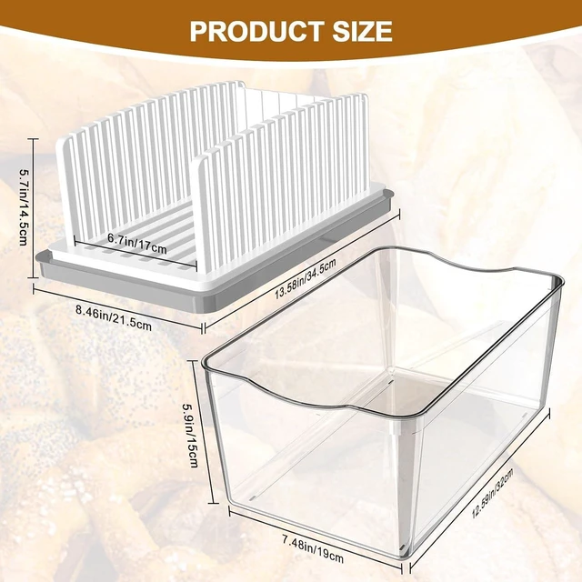 Alt view image 6 of 6 - Adjustable Width Bread Slicer for Homemade Bread with Bread Box