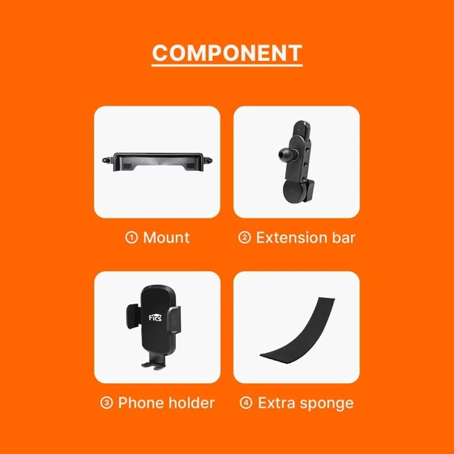 Alt view image 6 of 7 - Car Phone Holder for Toyota RAV4 Custom-Fit Mount for Seamless Display Integration (Toyota RAV4 10.5" JBL Monitor)