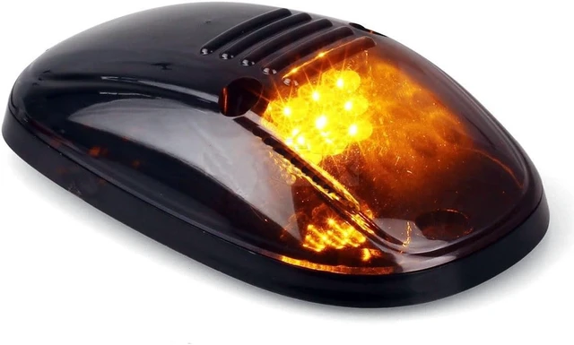 Alt view image 6 of 7 - 5pcs Smoke Amber Cab Roof Marker Lights, Left and Right Holes Top Lamp Running Clearance Light Replacement for 1994 1995 1996 1997 1998 1999 2000 2001 2002 Dodge Ram 1500 2500 3500 4500 Truck, SUV