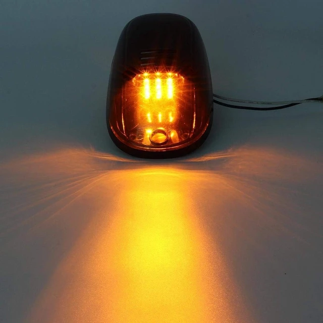 Alt view image 7 of 7 - 5pcs Smoke Amber Cab Roof Marker Lights, Left and Right Holes Top Lamp Running Clearance Light Replacement for 1994 1995 1996 1997 1998 1999 2000 2001 2002 Dodge Ram 1500 2500 3500 4500 Truck, SUV