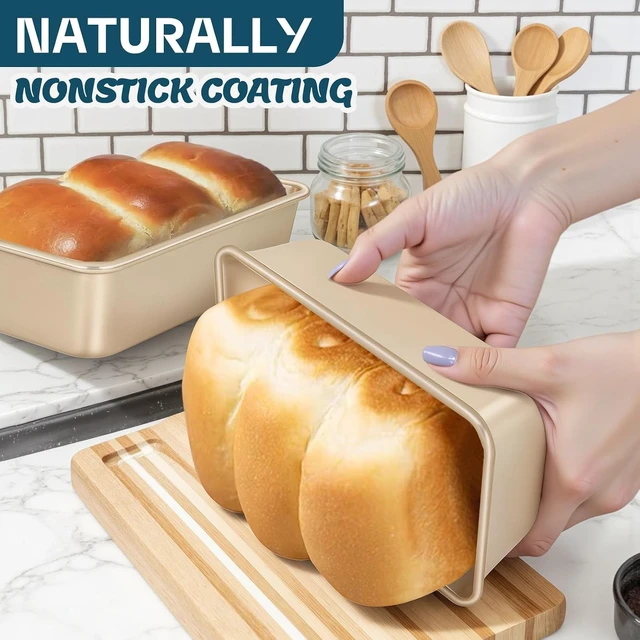 Alt view image 4 of 7 - Baking Pans Set, Nonstick Stackable Bakeware Sets, Oven Pans for Cooking, 6 Pieces Baking Sheets Set Including Cookie Sheet, Deep Roaster Pan, Square Pan, Loaf Pan, Muffin Pan, Carbon Steel