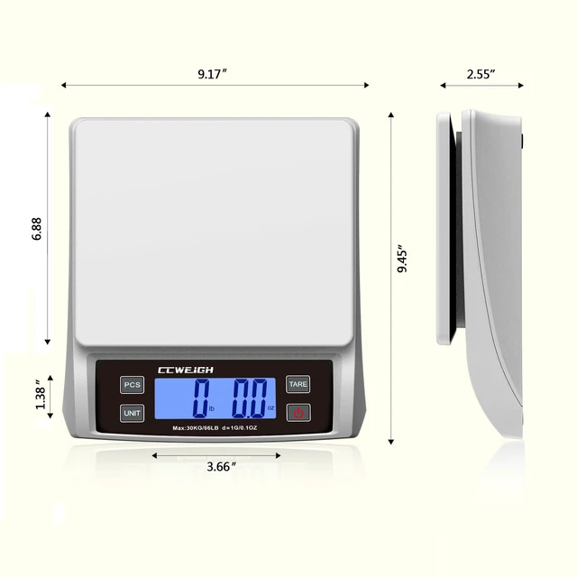 Alt view image 2 of 7 - Food Scale 66lb,Rechargeable Digital Kitchen Scale for Baking