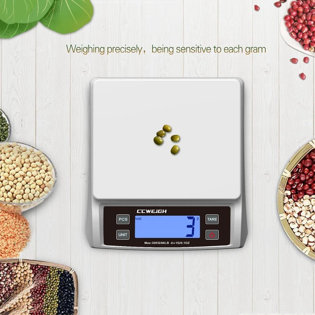 Alt view image 6 of 7 - Food Scale 66lb,Rechargeable Digital Kitchen Scale for Baking
