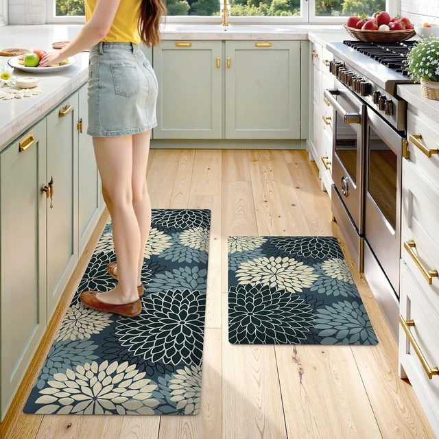 Alt view image 6 of 7 - Kitchen Mats for Floor 2PCS,Cushioned Anti Fatigue Standing Mat
