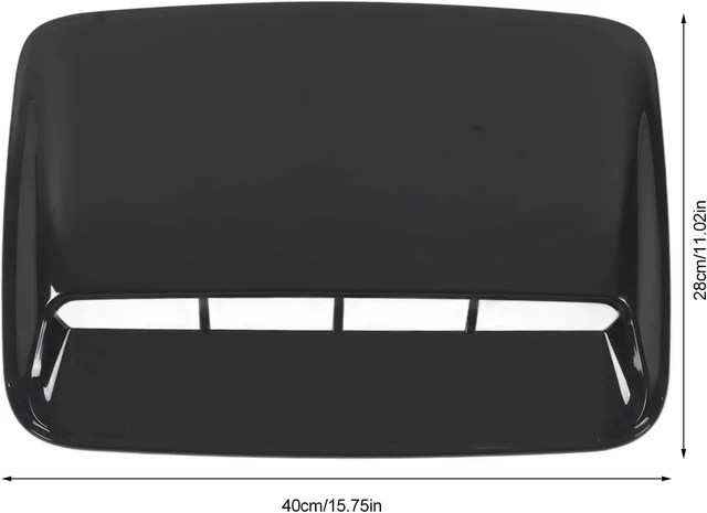 Alt view image 4 of 5 - Car Hood Air Flow Vent Decorative Kit Modification Hood Scoop with Side Vents 3pcs (Carbon pattern)