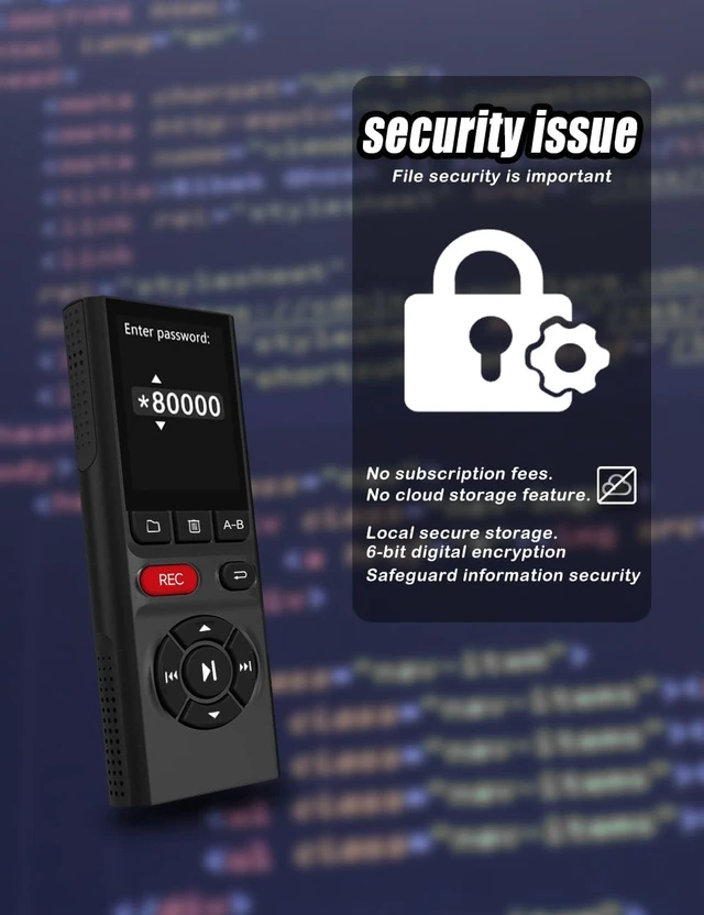 Alt view image 6 of 7 - 64GB Digital Voice Recorder with Playback Long Battery 2-inch Screen MP3 Audio Recording for Meetings Lectures and Interviews Portable USB Recording Device with Voice Activation