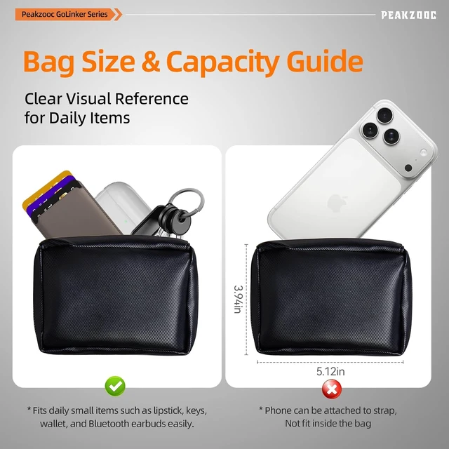 Alt view image 3 of 7 - Phone Lanyard with Wallet, Adjustable Crossbody Phone Strap(Black)