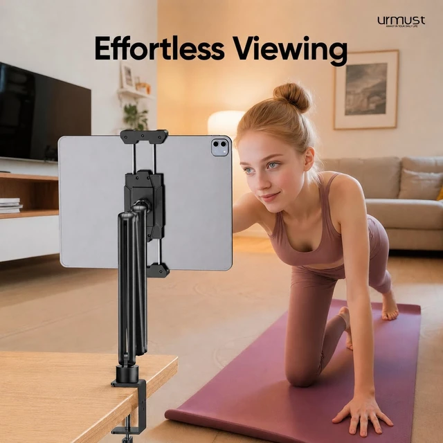 Alt view image 3 of 7 - Tablet Stand for Desk, Adjustable iPad Holder for Bed, 4.7"-15.6"