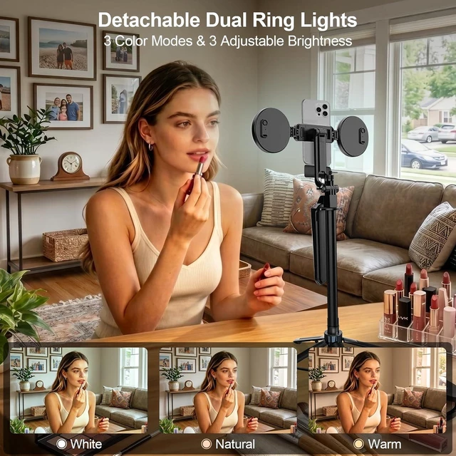 Alt view image 3 of 7 - Content Creator Essentials Vlogging Kit for iPhone, Tripod & Wireless Mic