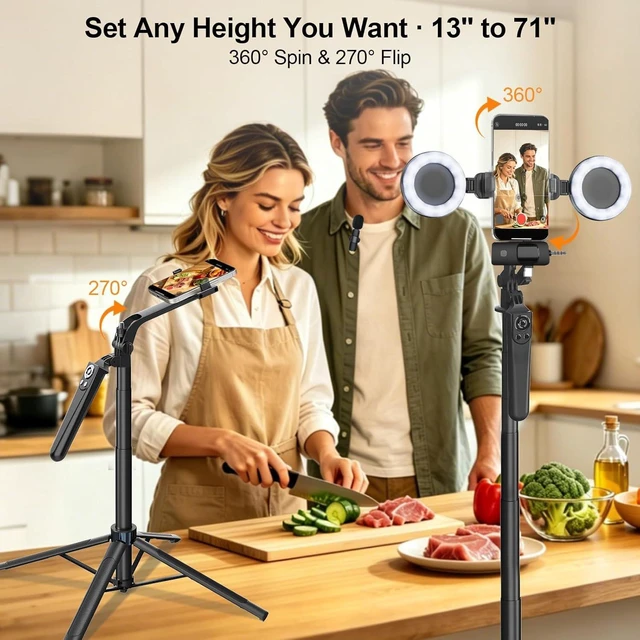 Alt view image 6 of 7 - Content Creator Essentials Vlogging Kit for iPhone, Tripod & Wireless Mic