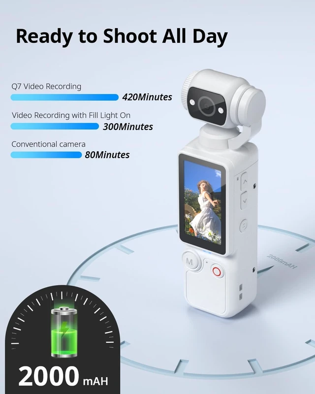 Alt view image 5 of 7 - Vlogging Camera, Mini Camcorder, Portable Handheld Video Camera
