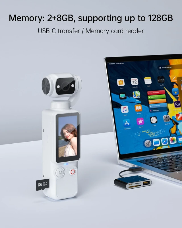 Alt view image 7 of 7 - Vlogging Camera, Mini Camcorder, Portable Handheld Video Camera