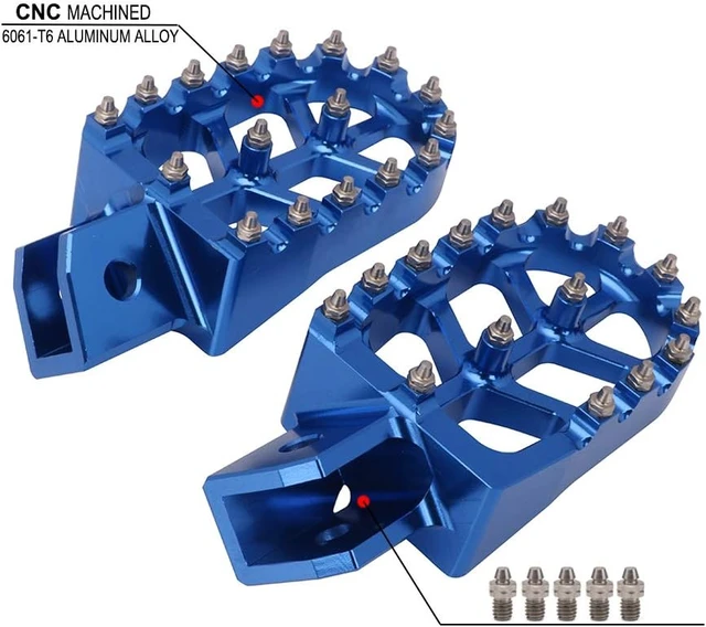 Alt view image 2 of 7 - Motorcycle Foot Pegs Footpeg Pedals FootRest for PW50 1981-2023 PW80 1983-2006 Pit Dirt Bike Blue
