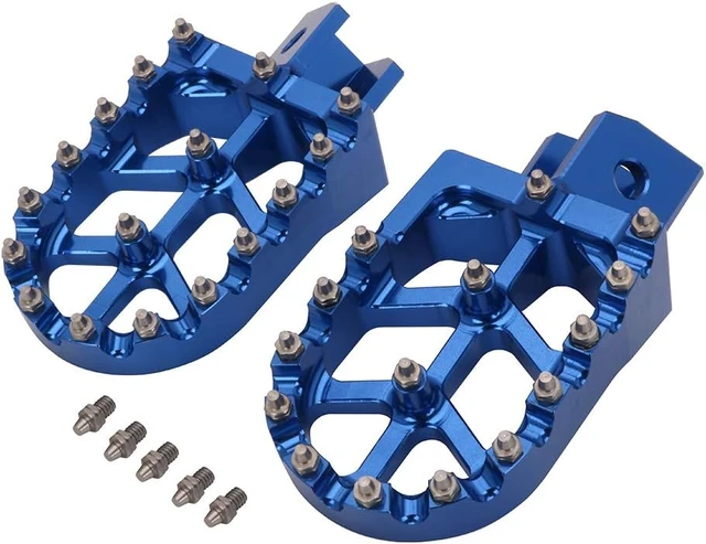 Alt view image 3 of 7 - Motorcycle Foot Pegs Footpeg Pedals FootRest for PW50 1981-2023 PW80 1983-2006 Pit Dirt Bike Blue