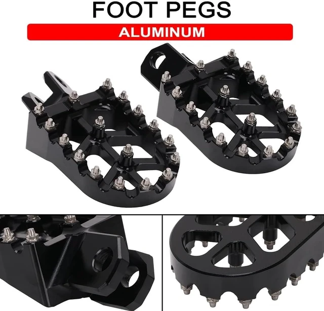 Alt view image 3 of 7 - Dirt Bike Foot Pegs CNC Footpegs Footrest Foot Pedals Rests for DRZ400 2000-2004 DRZ400E 2000-2007 DRZ400S 2000-2024 DRZ400SM 2005-2024 RM250 1989-2006 RM250Z 2001-2006 RMX250 1989-1996 Black