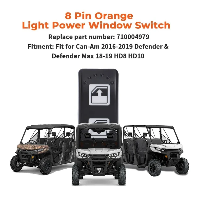Alt view image 5 of 7 - 710004979 705800048 Power Window Switch for Can-Am Defender 2 Pack
