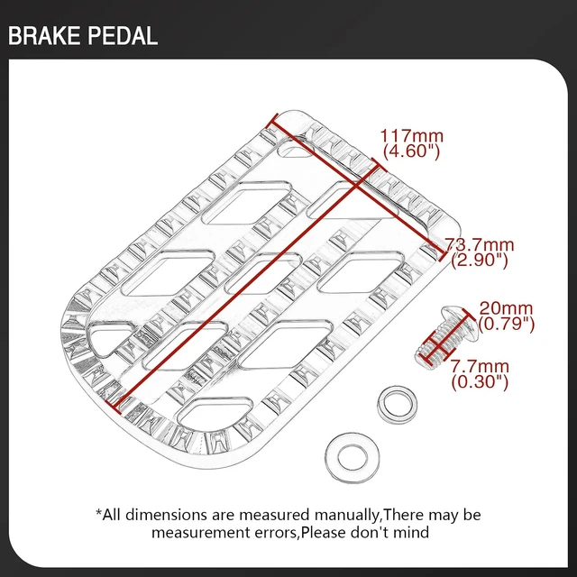 Alt view image 5 of 7 - Motorcycle Brake Pedal Cover MX Style for Harley 1980-2024 Touring Road King Electra Glide 1986-2017 FL Softail Fat Boy Heritage 2012-2016 Dyna FLD (Gold)