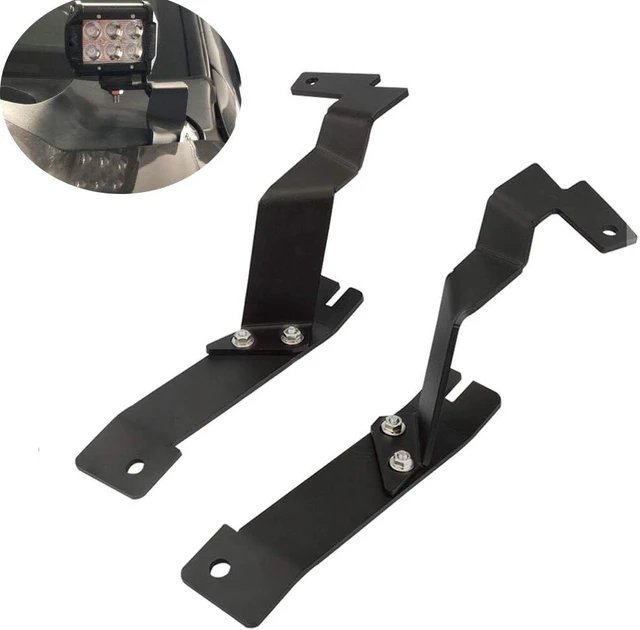 Alt view image 2 of 7 - Upper Hood Hinge A-Pillar LED Pod Mount Bracket Fit for Ford F250
