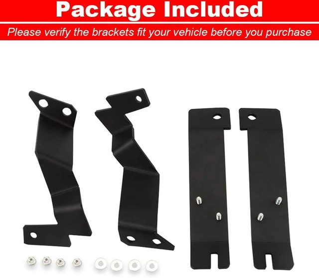 Alt view image 6 of 7 - Upper Hood Hinge A-Pillar LED Pod Mount Bracket Fit for Ford F250
