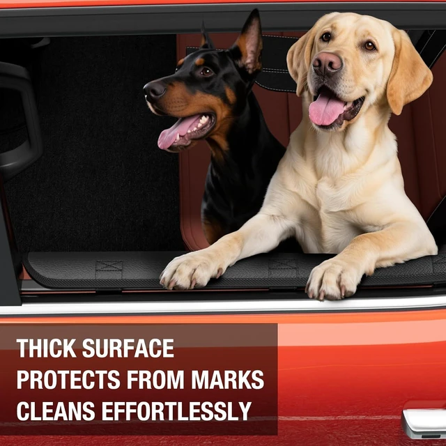 Alt view image 3 of 7 - Dog Car Door Protector: 20% Larger Design for Trucks & Large SUVs