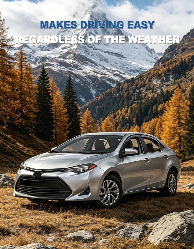 Alt view image 6 of 7 - Tape-on Window Visors Rain Guards for 2014-2019 Toyota Corolla