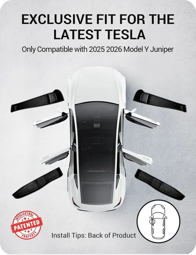 Alt view image 3 of 7 - for 2026 2025 Tesla Model Y Juniper Model Y L Door Side Storage Box