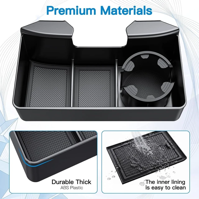 Alt view image 5 of 7 - Center Console Organizer with Cup Holders for Chevy Silverado/Sierra 1500