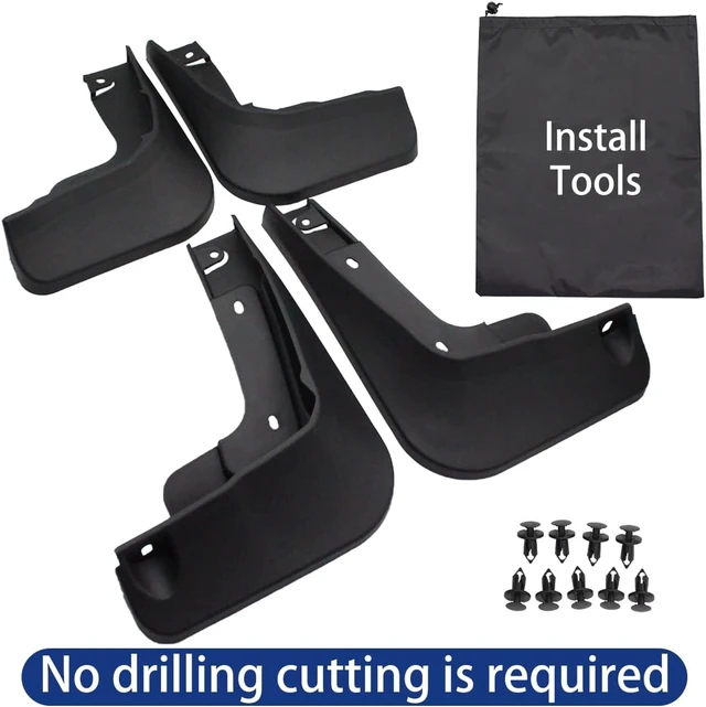 Alt view image 5 of 5 - AOSK Compatible with Mustang Mach E 2026 2025 2024 2023 2022 2021 Mud Flaps Splash Guards Exterior Accessories Mach-E mud Flaps Splash Guards(Set of Four) No Need to Drill Holes
