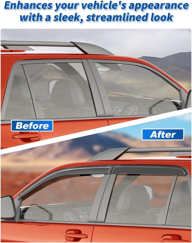 Alt view image 7 of 7 - Tape-on Window Visors Rain Guards for 2003-2009 Toyota 4Runner/ 4 Runner