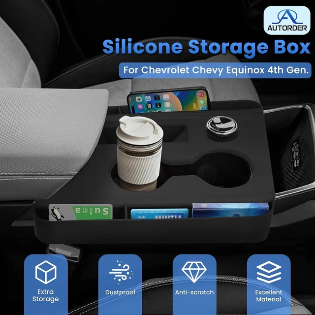Alt view image 2 of 7 - Silicone Center Console Organizer for 2025-2026 Chevy Chevrolet Equinox Accessories Anti Scratch Protective Pad Cover Storage Box Silicone Shift Panel Trim Cover(Not for Equinox EV)