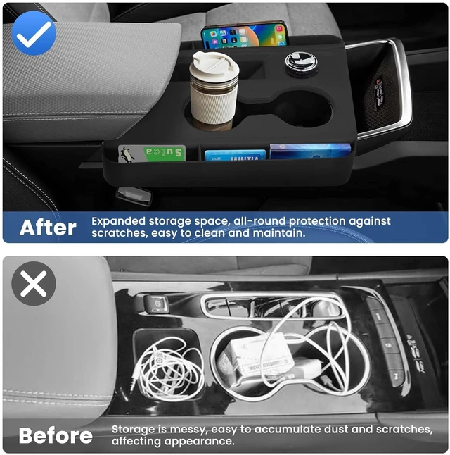 Alt view image 3 of 7 - Silicone Center Console Organizer for 2025-2026 Chevy Chevrolet Equinox Accessories Anti Scratch Protective Pad Cover Storage Box Silicone Shift Panel Trim Cover(Not for Equinox EV)