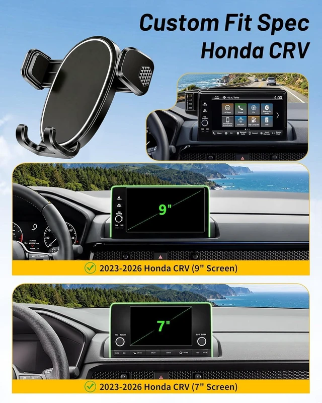 Alt view image 2 of 7 - Car Phone Holder for 2023-2026 Honda CRV, 2025 2026 Honda CR-V Accessories